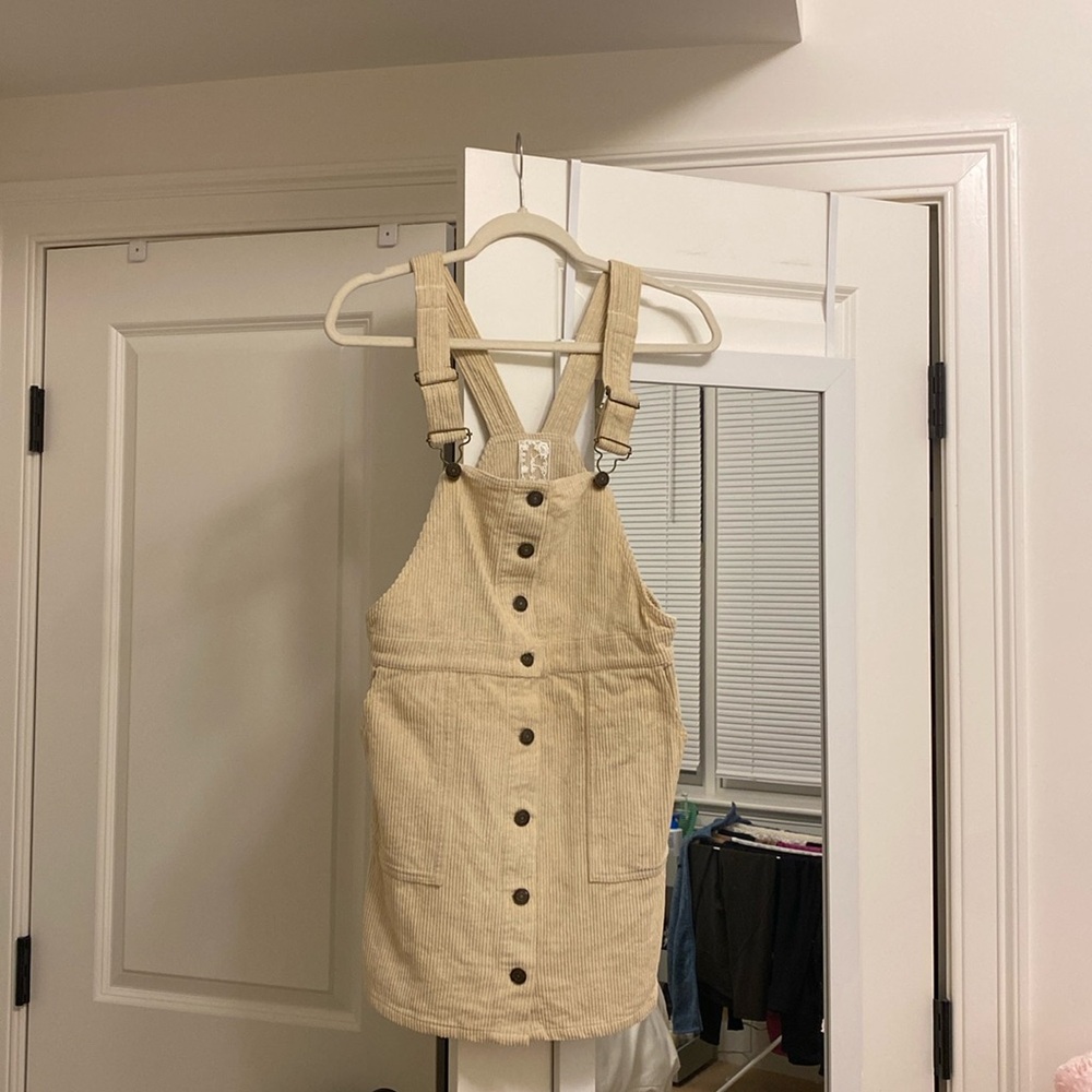 Corduroy tan dress